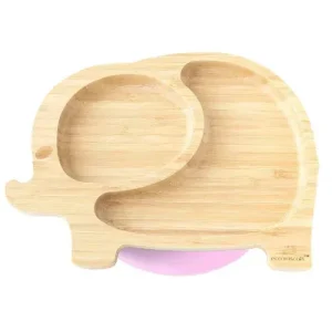 Eco Rascals Bamboe Olifant Bordje Met Zuignap - Roze